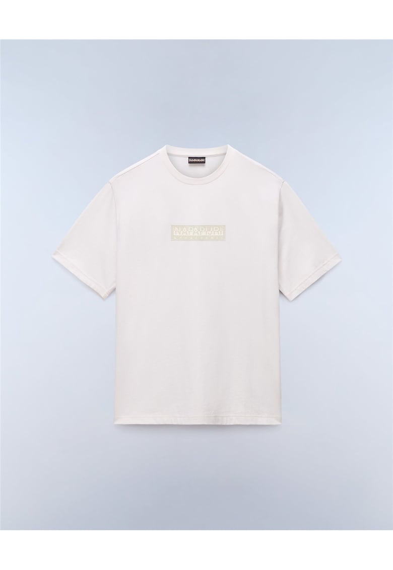 Tricou din bumbac cu aplicatie logo Box