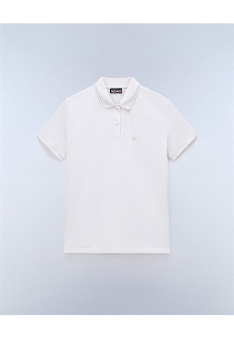 Tricou polo din bumbac cu slituri laterale Aurora