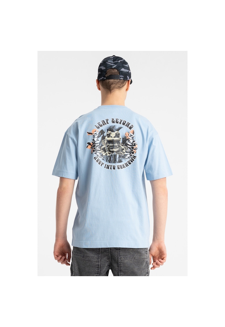 Tricou cu croiala lejera si imprimeu grafic