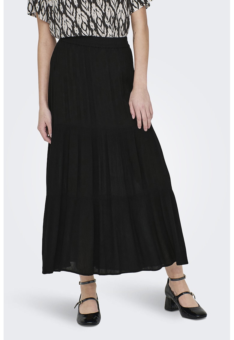 Fusta midi evazata Mikka - Negru