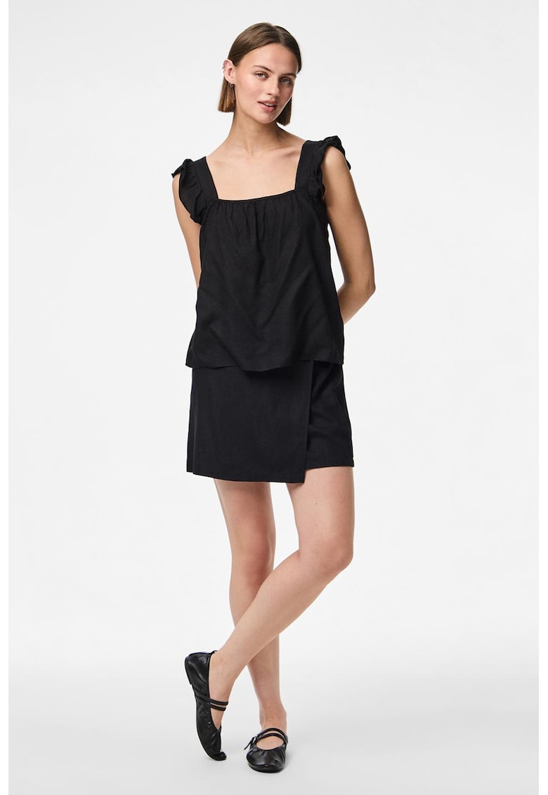 Bluza din amestec de in - Negru -