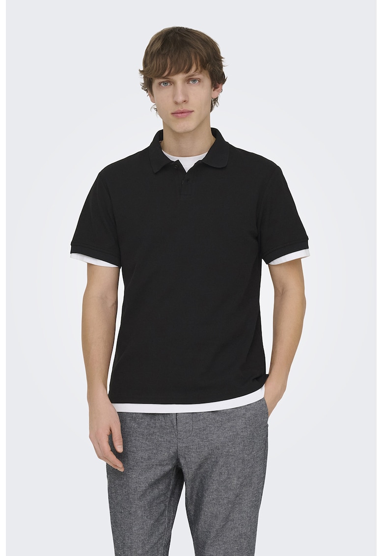 Tricou polo uni - Negru