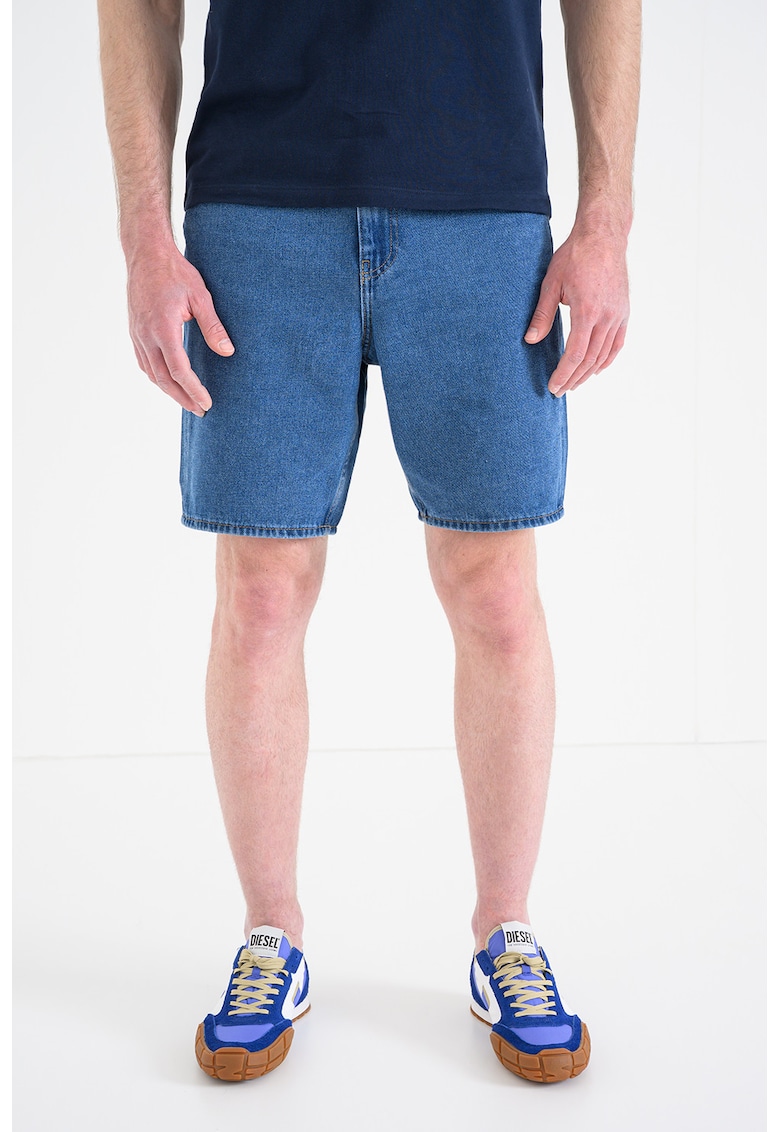 Blugi scurti relaxed-fit - Albastru melange