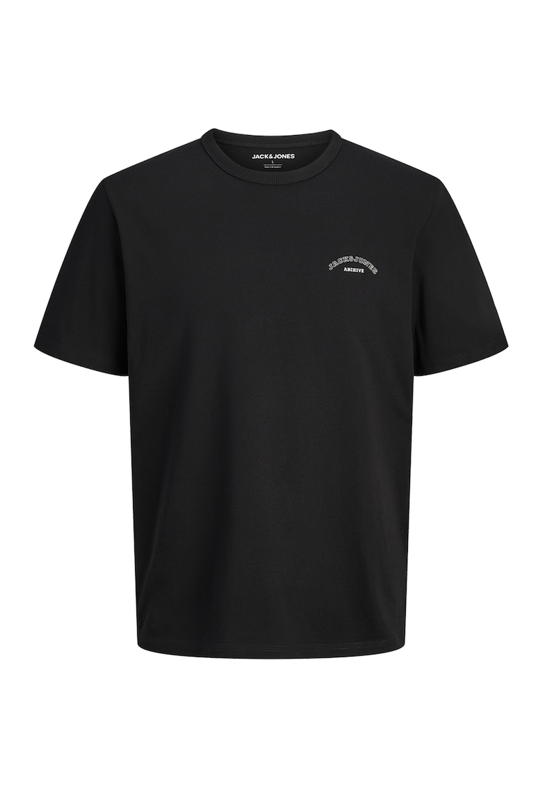 Tricou de bumbac organic cu logo discret - Negru