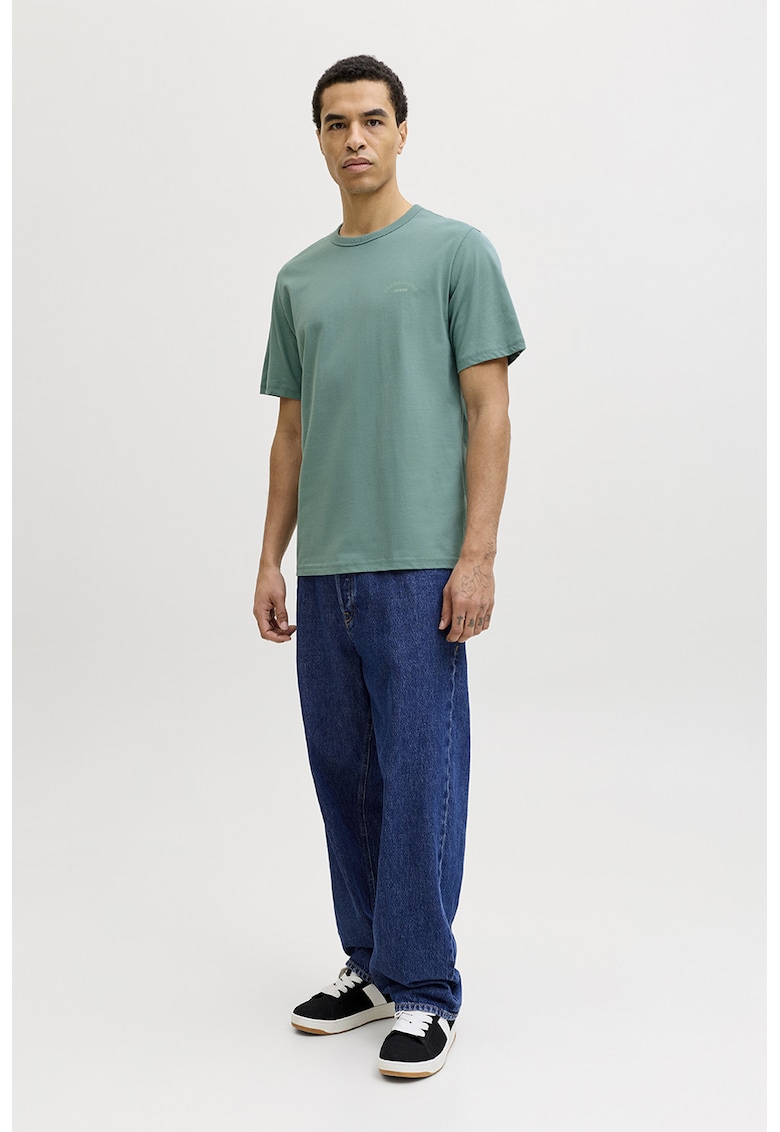Tricou de bumbac organic cu logo discret - Verde -