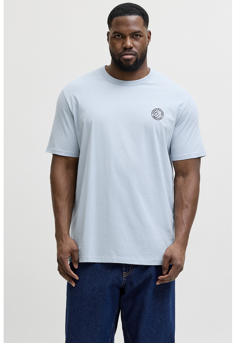 Tricou regular fit de bumbac organic - Albastru deschis