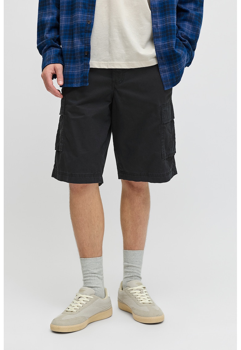 Pantaloni scurti cargo lejeri - Negru stins
