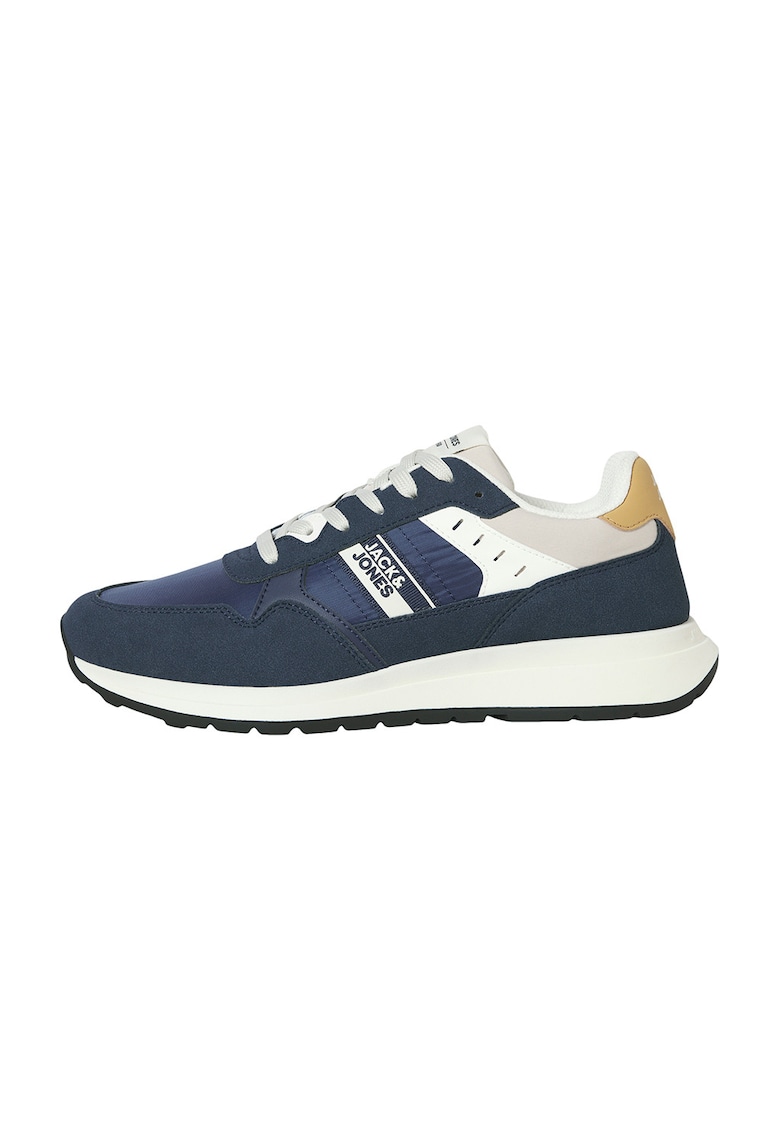 Pantofi sport cu insertii din plasa - Bleumarin - Jack & Jones - imagine 1