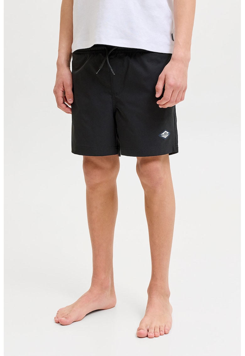 Pantaloni scurti de baie cu snur de ajustare - Negru stins