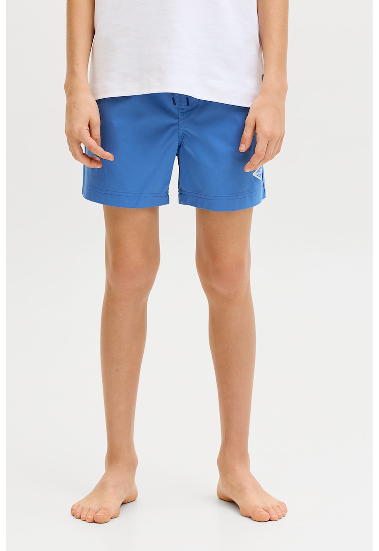 Pantaloni scurti de baie cu snur de ajustare - Albastru deschis