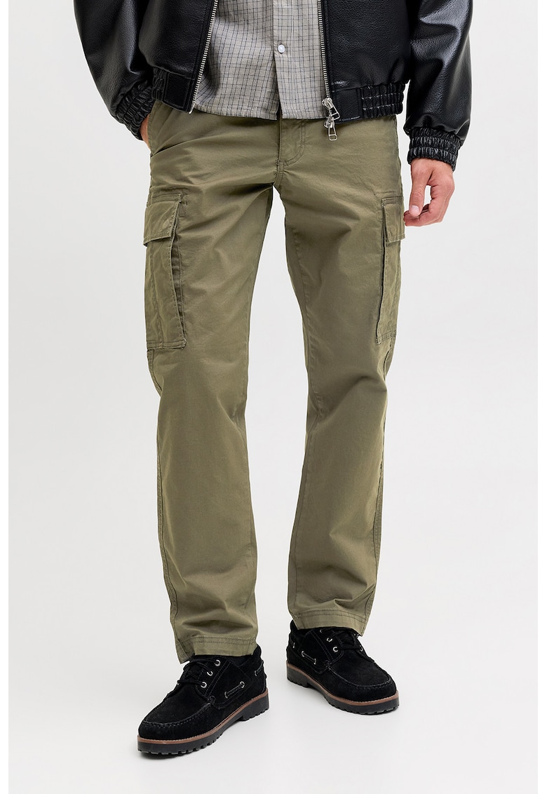 Pantaloni cargo relaxed fit - Verde masliniu