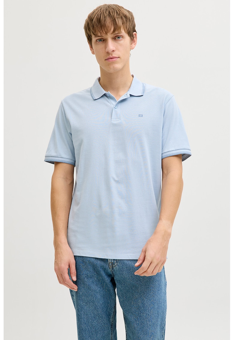 Tricou polo regular fit - Albastru pastel -