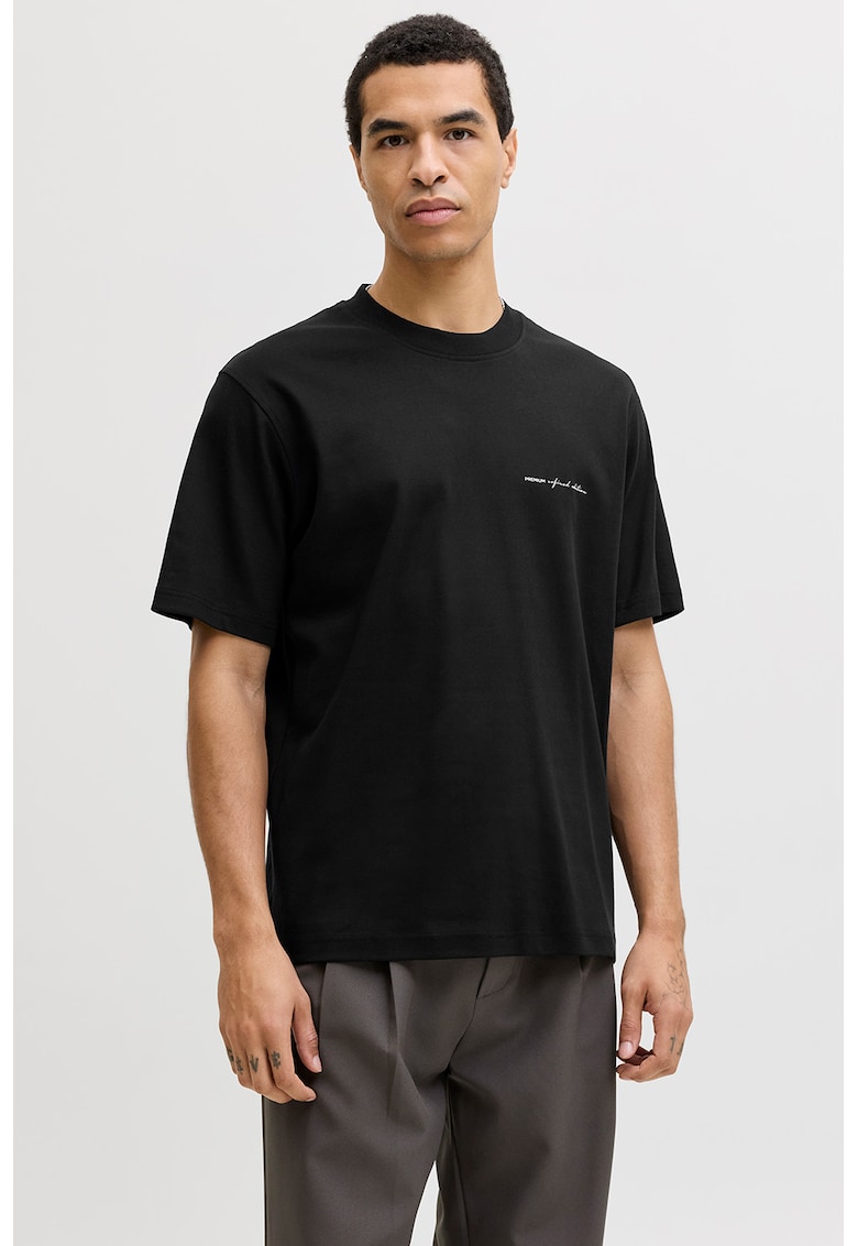 Tricou lejer din amestec de bumbac organic - Negru