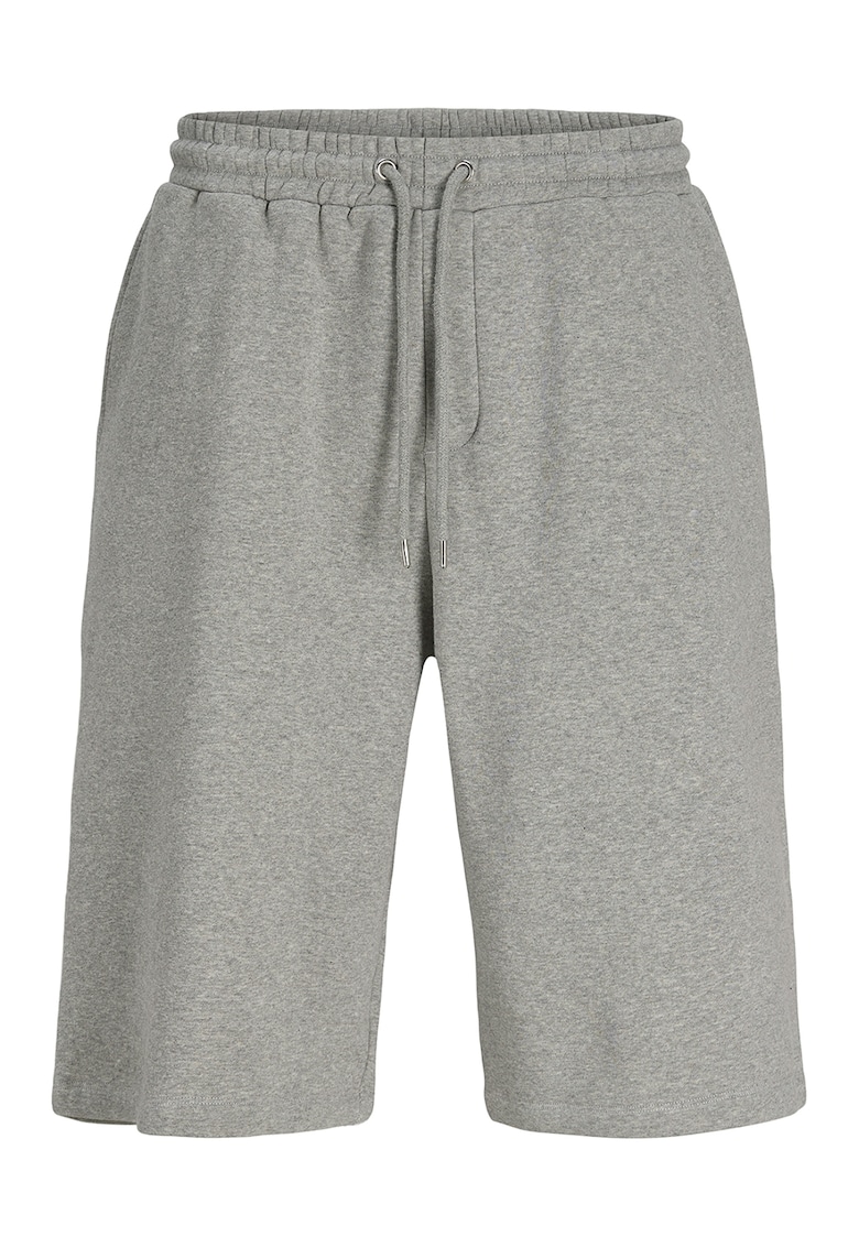 Pantaloni scurti de trening cu buzunare - Gri deschis melange