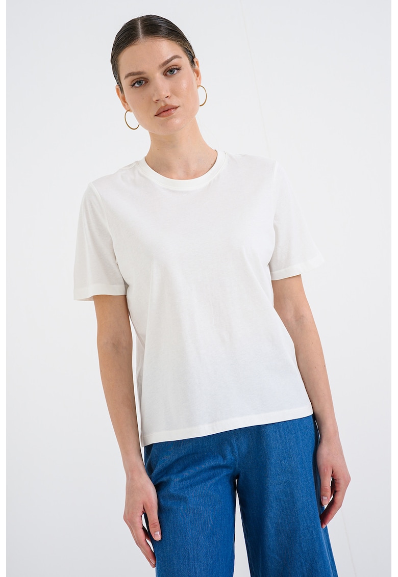 Tricou lejer din bumbac organic - Alb