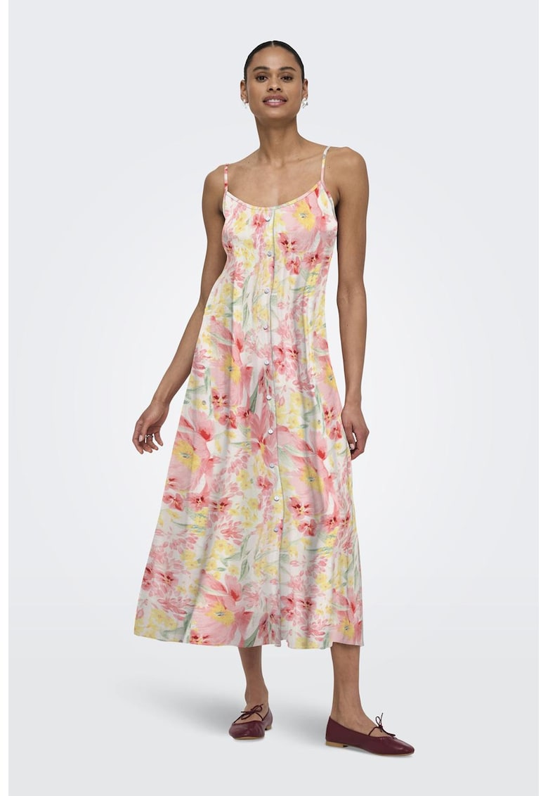 Rochie vaporoasa cu model - Multicolor