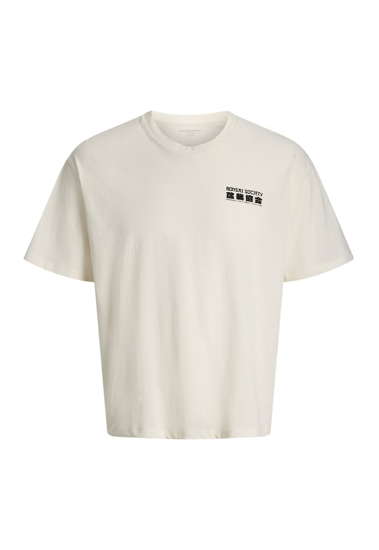 Tricou cu imprimeu pe partea din spate - Bej deschis