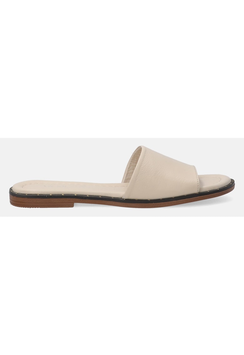 Papuci basic din piele uni