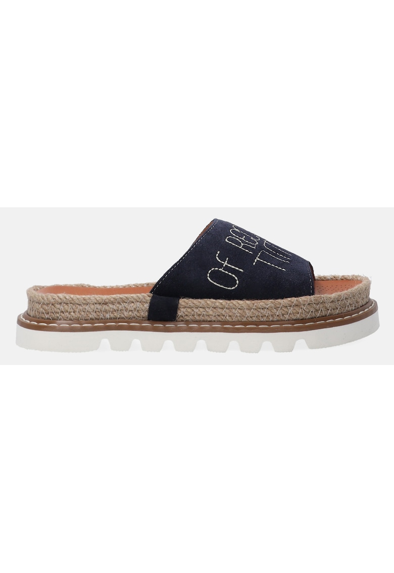 Papuci espadrile din piele intoarsa