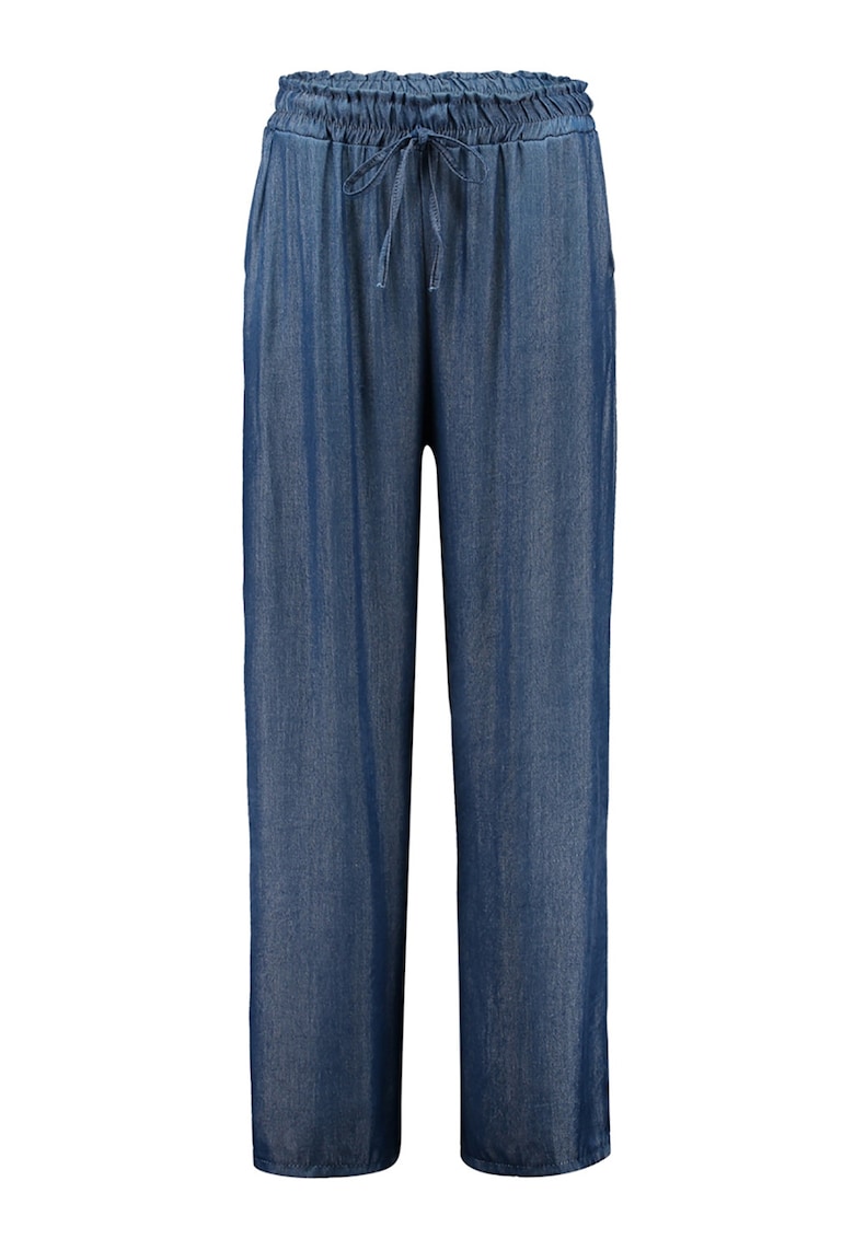 Pantaloni cu croiala ampla si talie ajustabila - Albastru lavanda