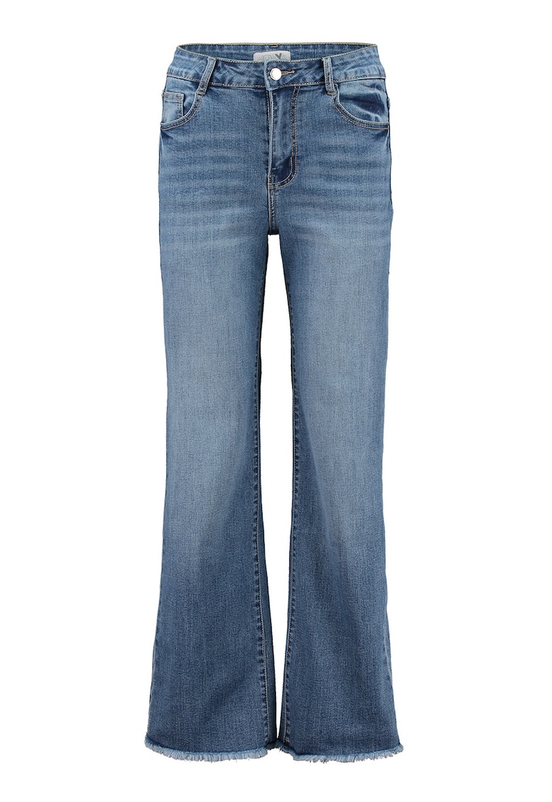 Blugi evazati cu talie medie