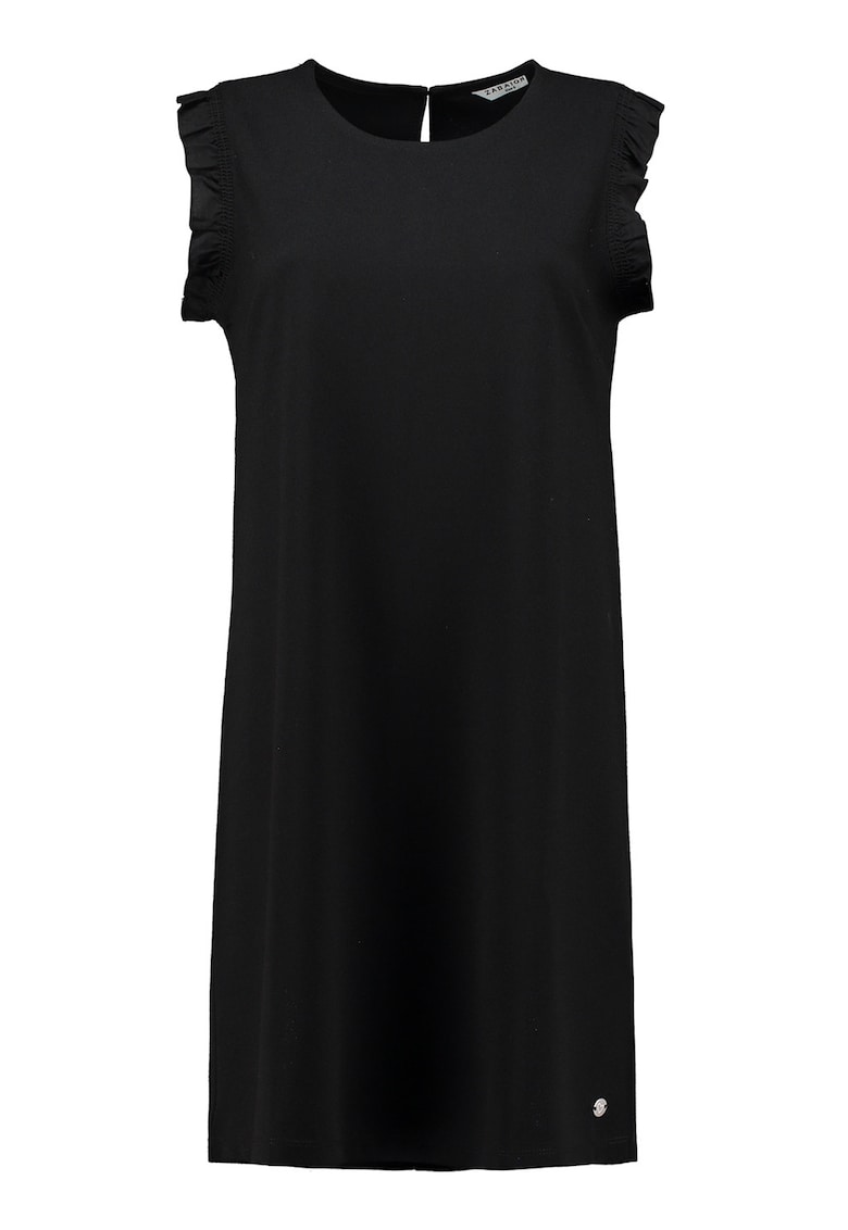 Rochie scurta cu maneci cu volane - Negru