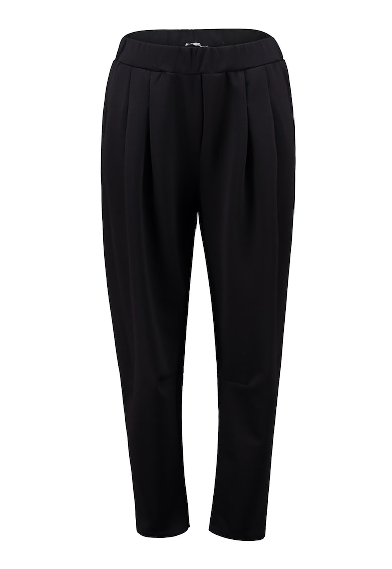 Pantaloni conici cu talie elastica - Negru