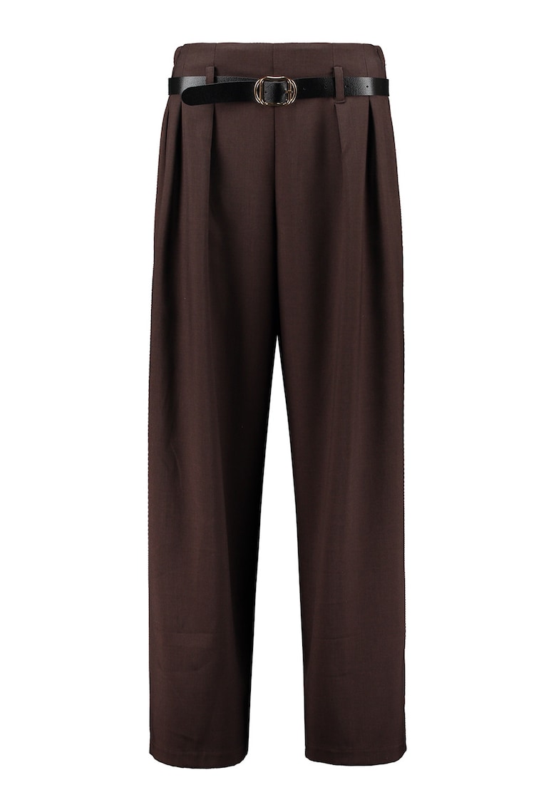 Pantaloni eleganti cu curea - Maro cognac