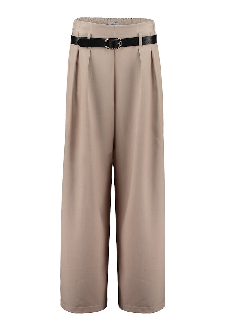 Pantaloni eleganti cu curea - Bej deschis