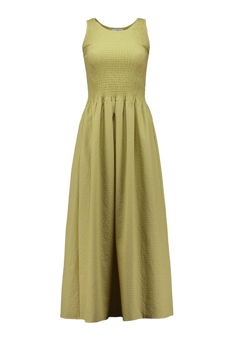 Rochie midi cu croiala evazata - Verde masliniu