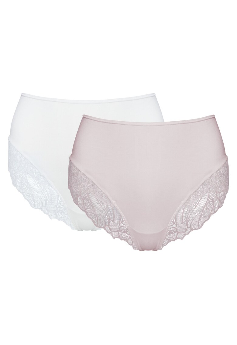 Chiloti cu talie inalta Pinky - Alb