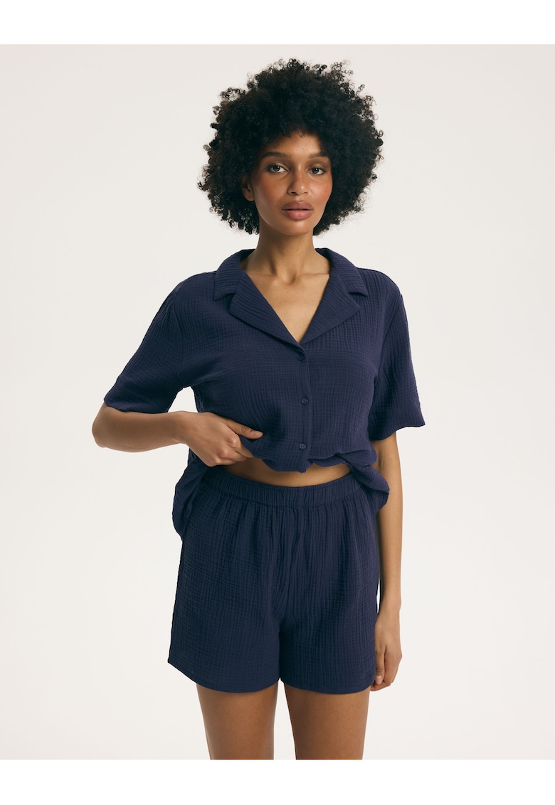 Pantaloni de pijama scurti dama Garden - Bleumarin