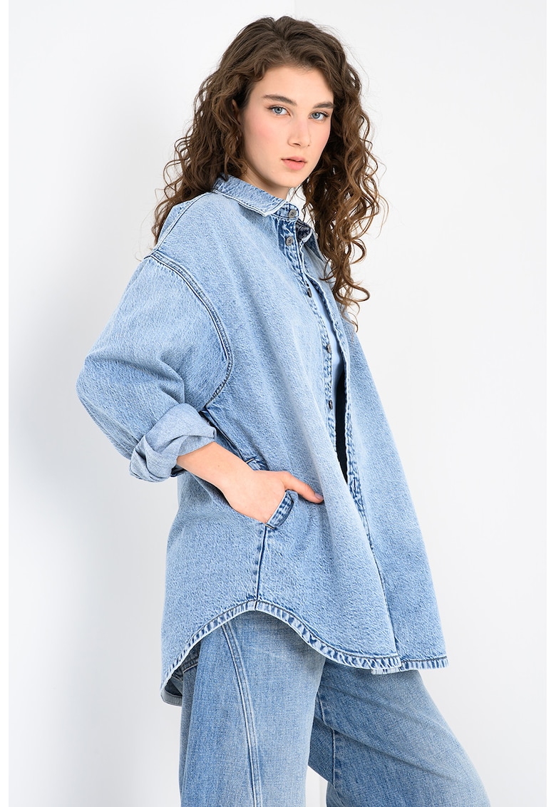 Camasa lejera din denim - Albastru