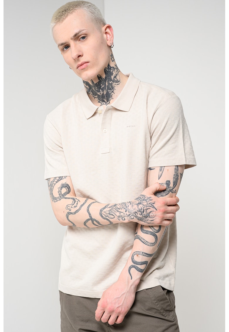 Tricou polo de bumbac organic - Maro nisip
