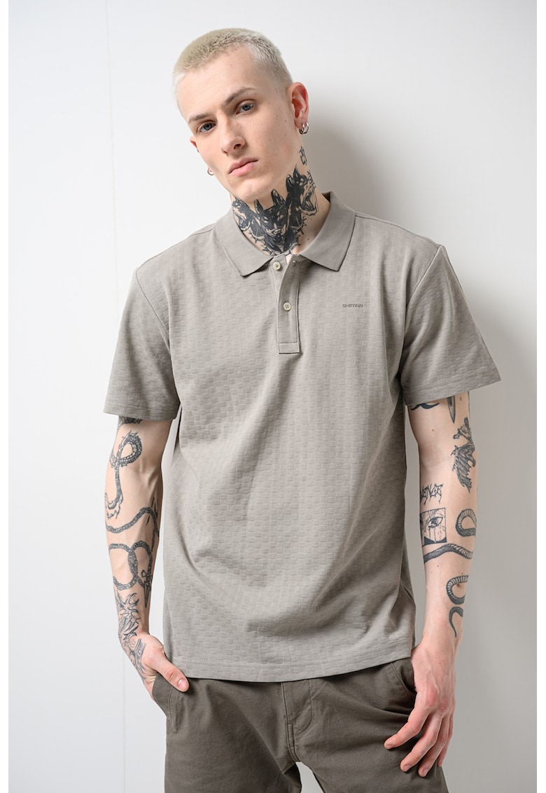 Tricou polo de bumbac organic - Kaki