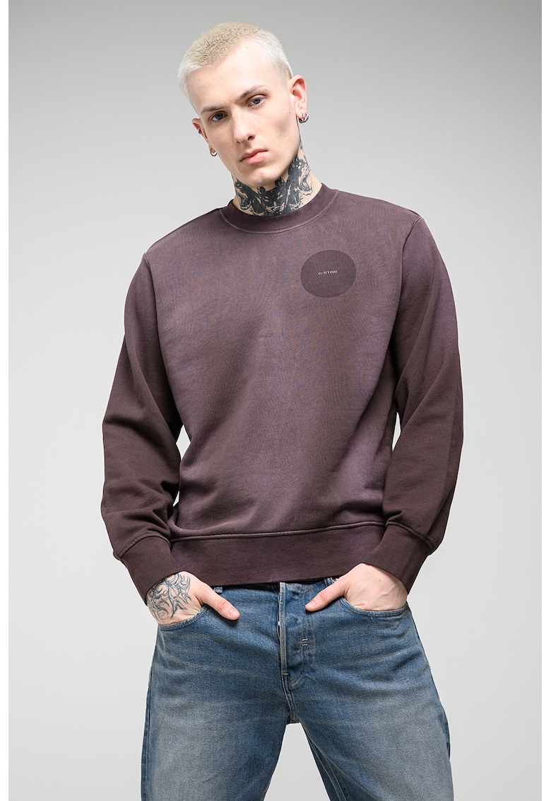 Bluza de trening de bumbac organic Sunfaded - Violet prafuit