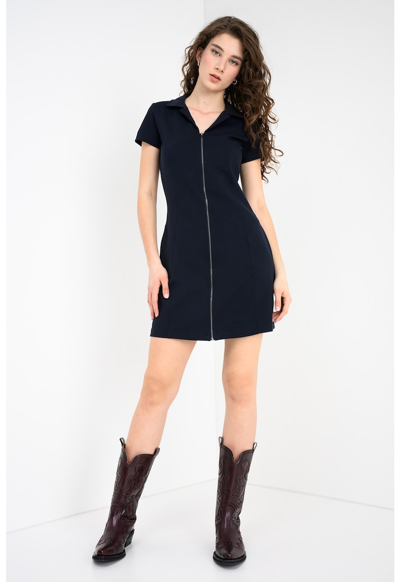Rochie cu fermoar Soft Sculpt - Bleumarin