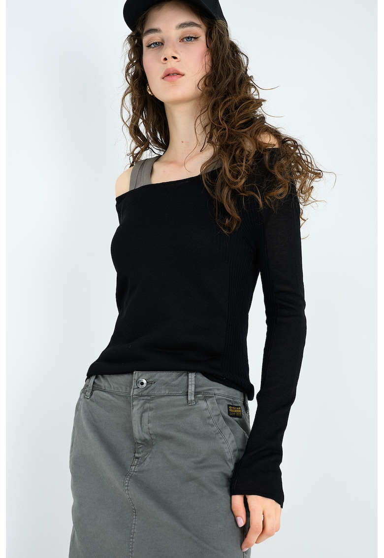 Pulover slim fit Engineered - Negru