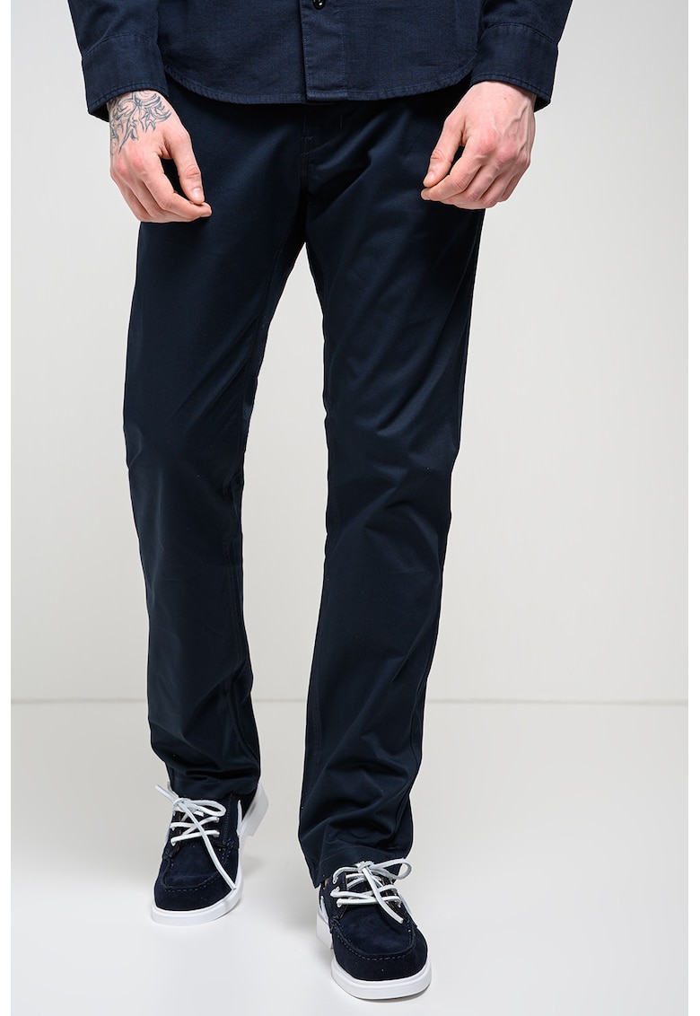 Pantaloni chino drepti Mosa - Bleumarin