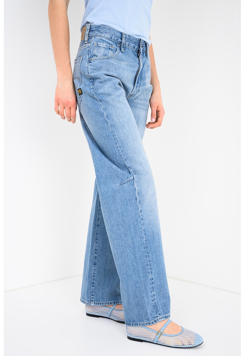 Blugi relaxed fit cu talie inalta Bowey - Albastru deschis