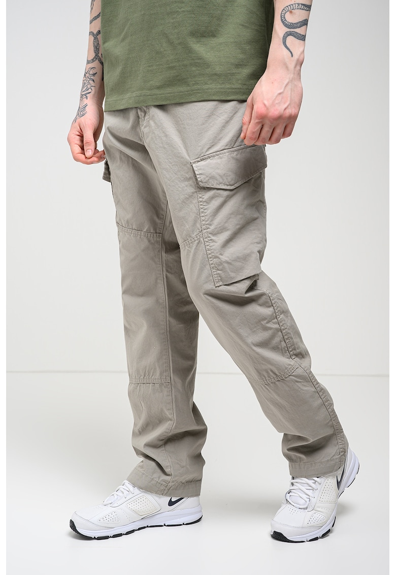 Blugi relaxed fit cu buzunare - Maro nisip