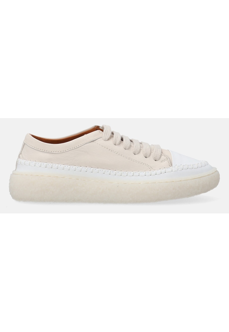 Pantofi sport low-cut din piele cu sireturi