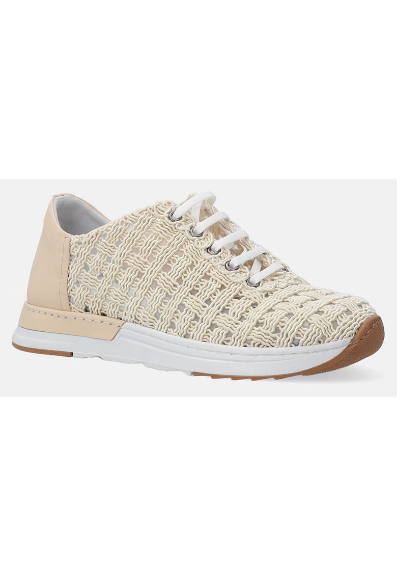 Pantofi sport din textil cu garnituri din piele