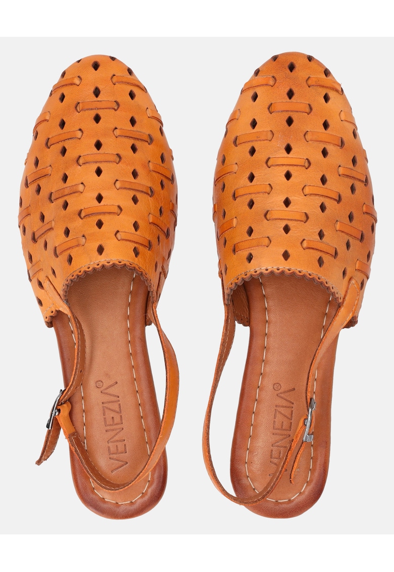 Balerini slingback cu perforatii