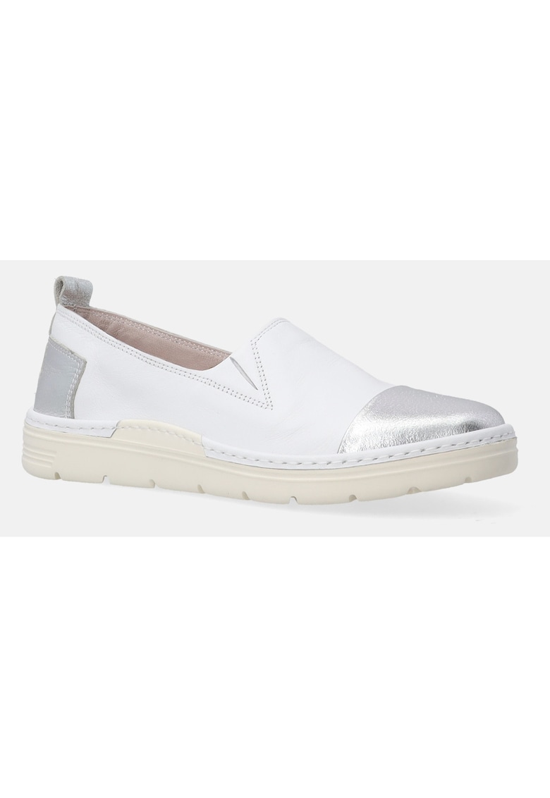 Pantofi slip-on din piele cu garnituri contrastante