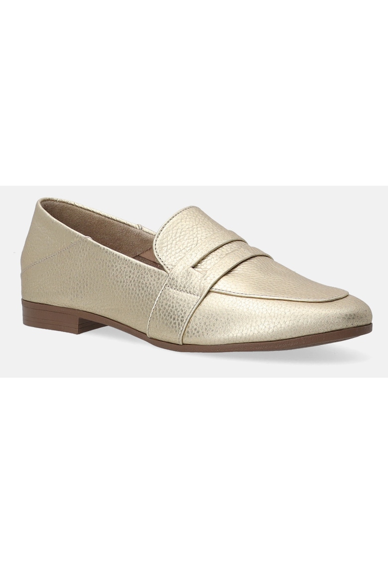 Mocasini din piele cu aspect texturat