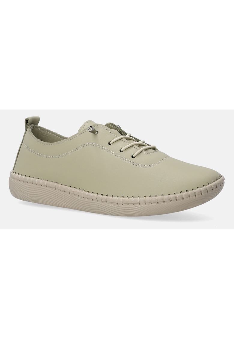 Pantofi sport din piele naturala cu model uni