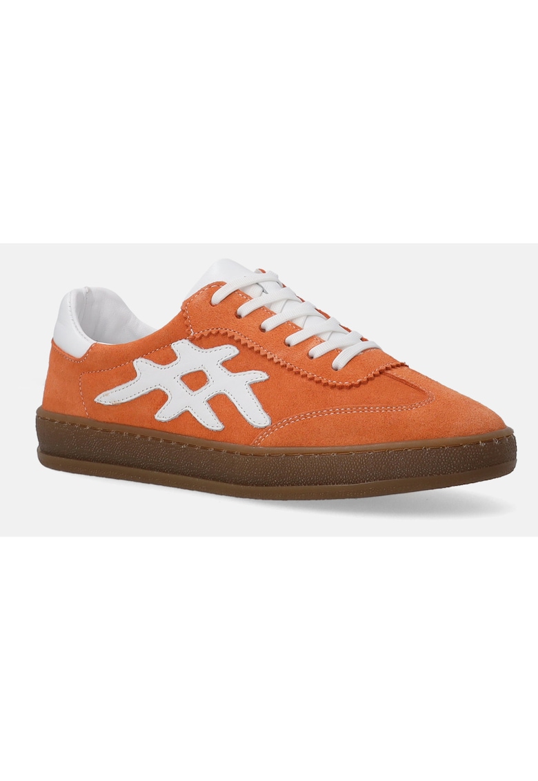 Pantofi sport din piele intoarsa cu garnituri din piele naturala