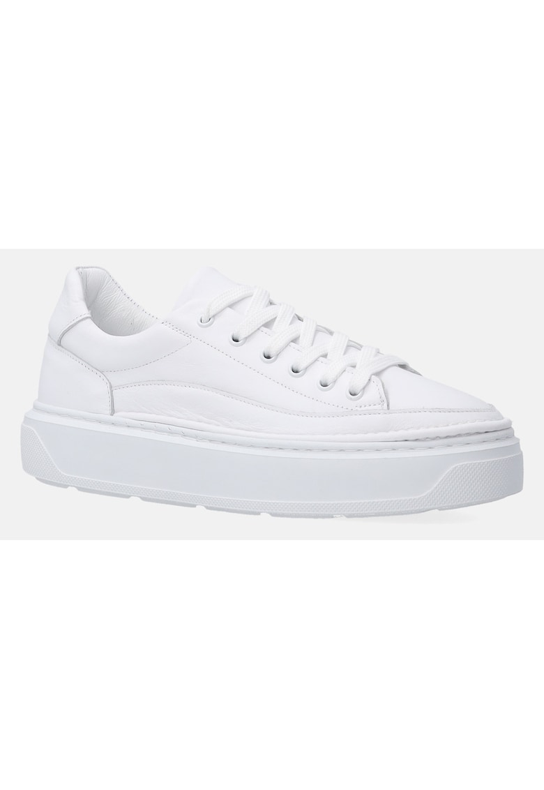 Pantofi sport de piele cu talpa inalta -