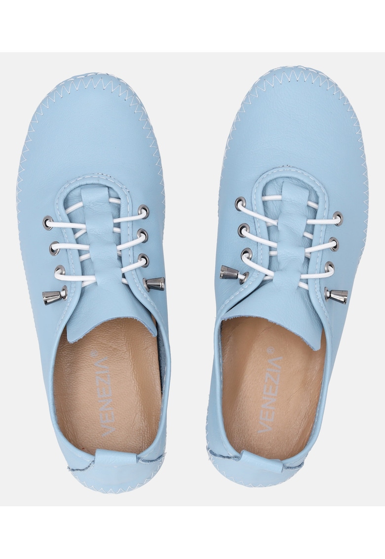 Pantofi sport din piele cu talpa elastica
